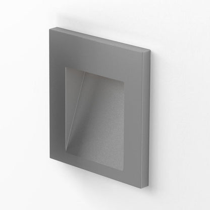 Venkovní zápustné LED svítidlo TESS SQ, stříbrnošedé, 3 W, teplá bílá 3000 K, IP54