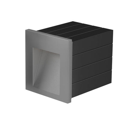 Venkovní zápustné LED svítidlo TESS SQ, stříbrnošedé, 3 W, teplá bílá 3000 K, IP54