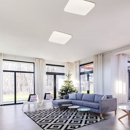Stropní LED svítidlo SEMPRE SQ 63, senzor/mléčný akryl, 76 W, teplá bílá 3000 K