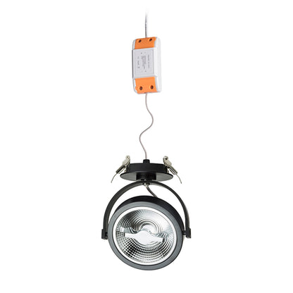 Polozápustné LED svítidlo KELLY LED, černé, 12 W, teplá bílá 3000 K, stmívatelné