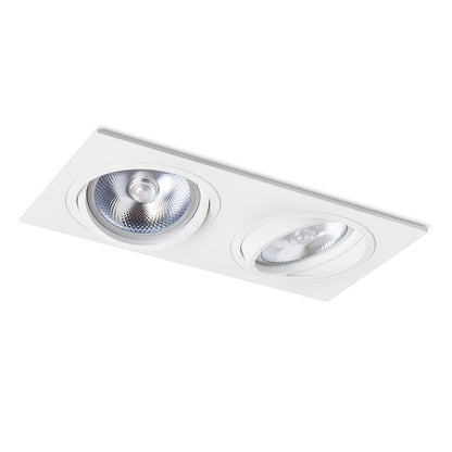 Zápustné svítidlo PASADENA G53 SQ II, bílé, patice G53, 2× 15 W