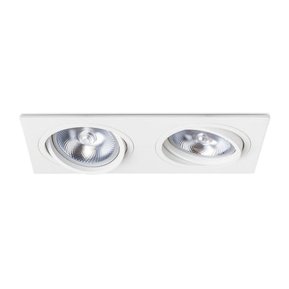 Zápustné svítidlo PASADENA G53 SQ II, bílé, patice G53, 2× 15 W