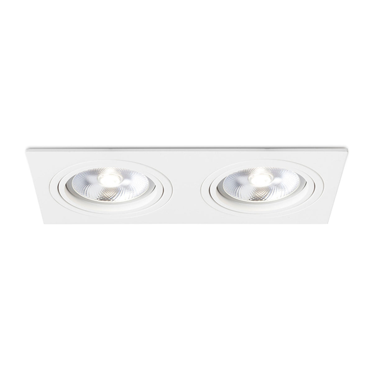 Zápustné svítidlo PASADENA G53 SQ II, bílé, patice G53, 2× 15 W