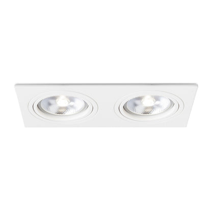 Zápustné svítidlo PASADENA G53 SQ II, bílé, patice G53, 2× 15 W