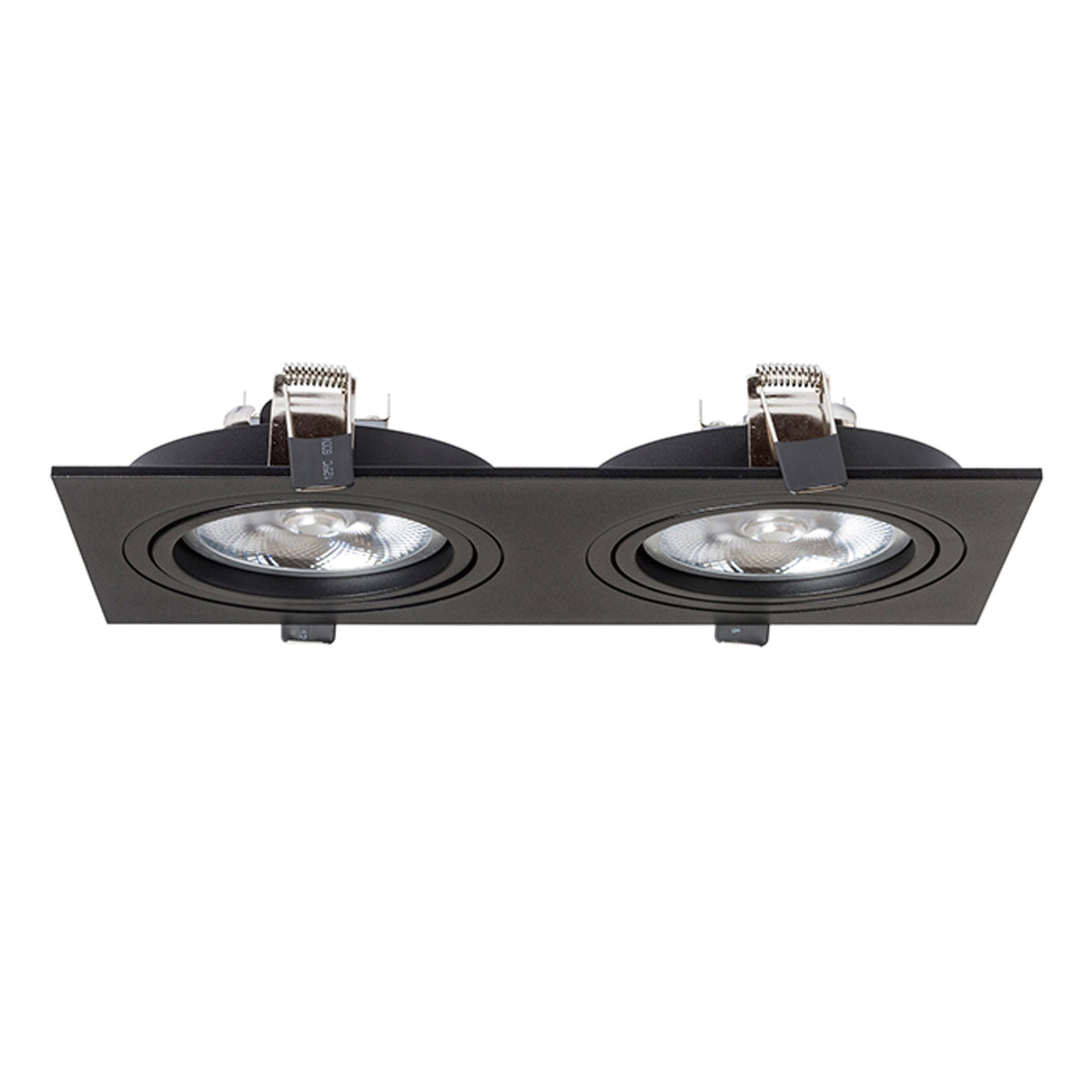 Zápustné svítidlo PASADENA G53 SQ II, černé, patice G53, 2× 15 W