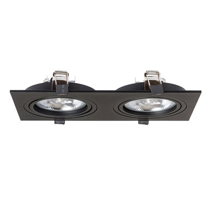 Zápustné svítidlo PASADENA G53 SQ II, černé, patice G53, 2× 15 W