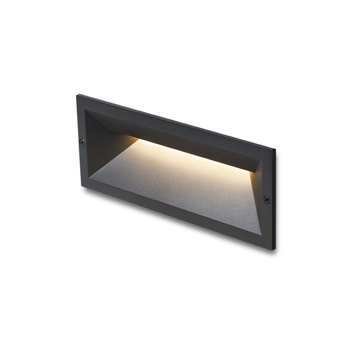 Venkovní zápustné LED svítidlo RAGG, černé, 12 W, teplá bílá 3000 K, IP65