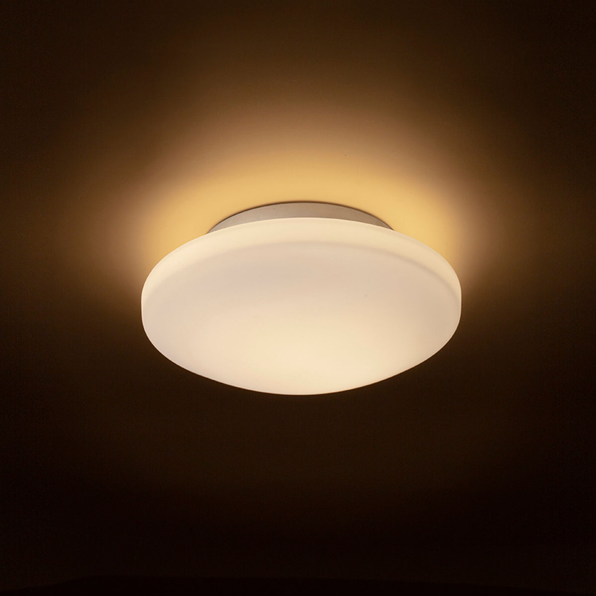 Koupelnové stropní LED svítidlo SARA LED 26, opálové sklo/chrom, 12 W, teplá bílá 3000 K, IP44