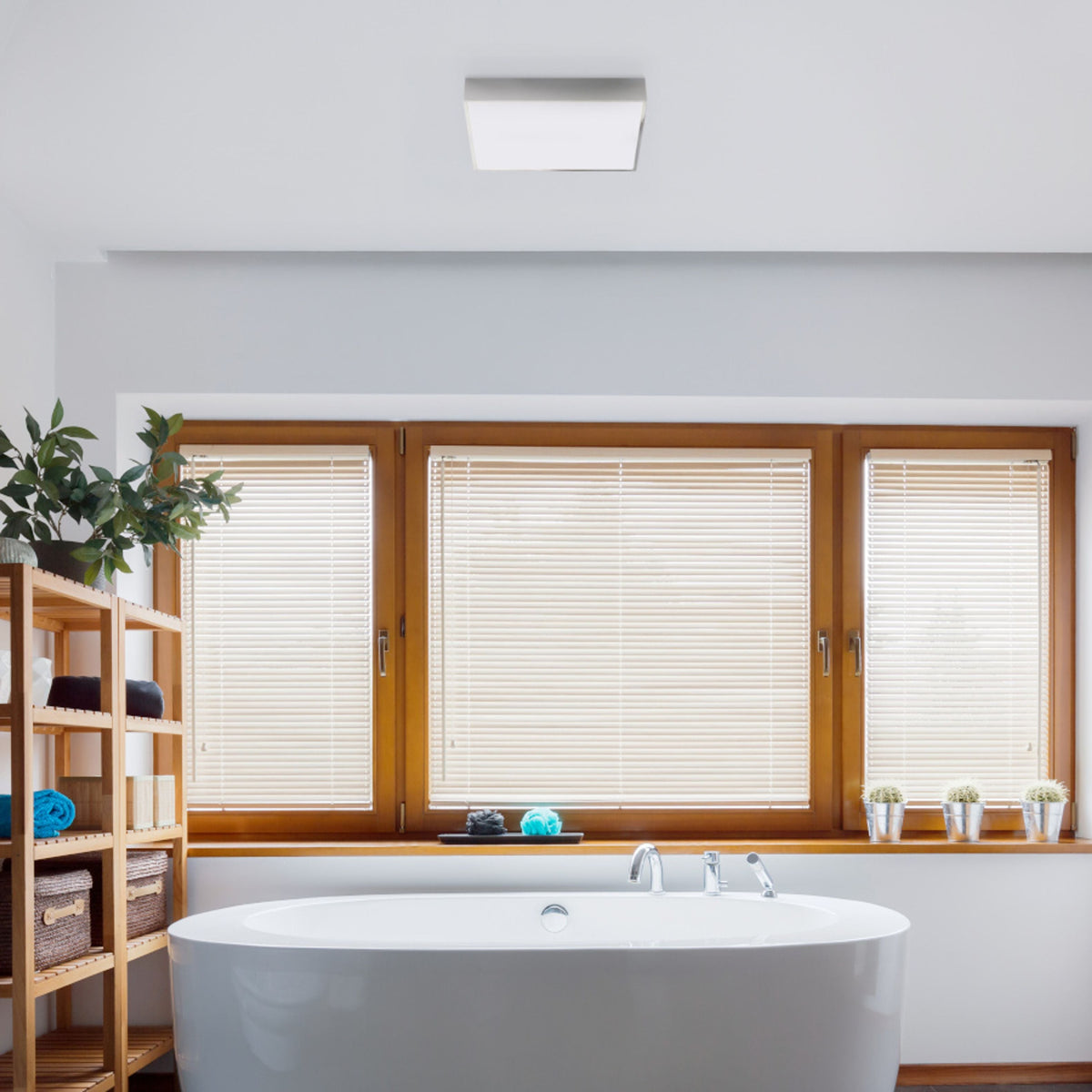 Koupelnové stropní LED svítidlo MERANO LED 35, chrom/matný akryl, 24 W, teplá bílá 3000 K, IP44