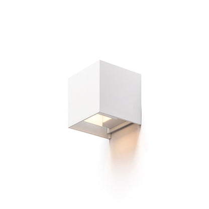 Venkovní nástěnné LED svítidlo TITO SQ, bílé, 2× 3 W, teplá bílá 3000 K, IP65, stmívatelné