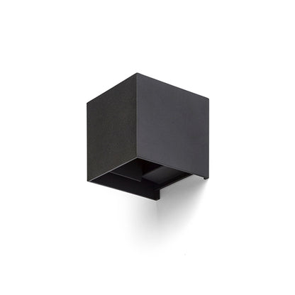 Venkovní nástěnné LED svítidlo TITO SQ, černé, 2× 3 W, teplá bílá 3000 K, IP65, stmívatelné