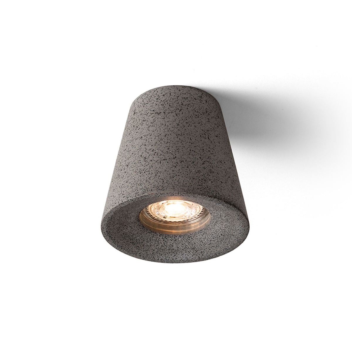 Stropní svítidlo VOLCA, beton/dekor tmavý granit, patice GU10, 5 W