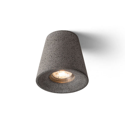 Stropní svítidlo VOLCA, beton/dekor tmavý granit, patice GU10, 5 W