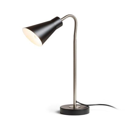 Stolní lampa ANIKA, matná černá/matný nikl, patice E27, 15 W
