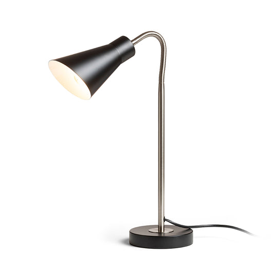 Stolní lampa ANIKA, matná černá/matný nikl, patice E27, 15 W