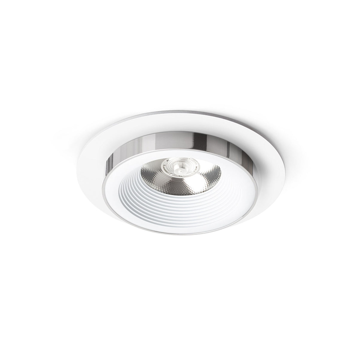 Zápustné LED svítidlo SHARM R I, bílá/chrom, 10 W, teplá bílá 3000 K