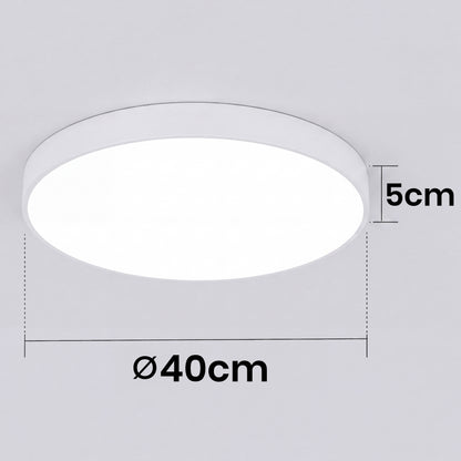 Bílé kulaté stropní LED svítidlo 36 W, 3600 lm, 3000 K, 40 cm – teplá bílá