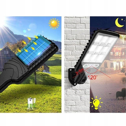 LED solární pouliční svítidlo 6500 K – studená bílá