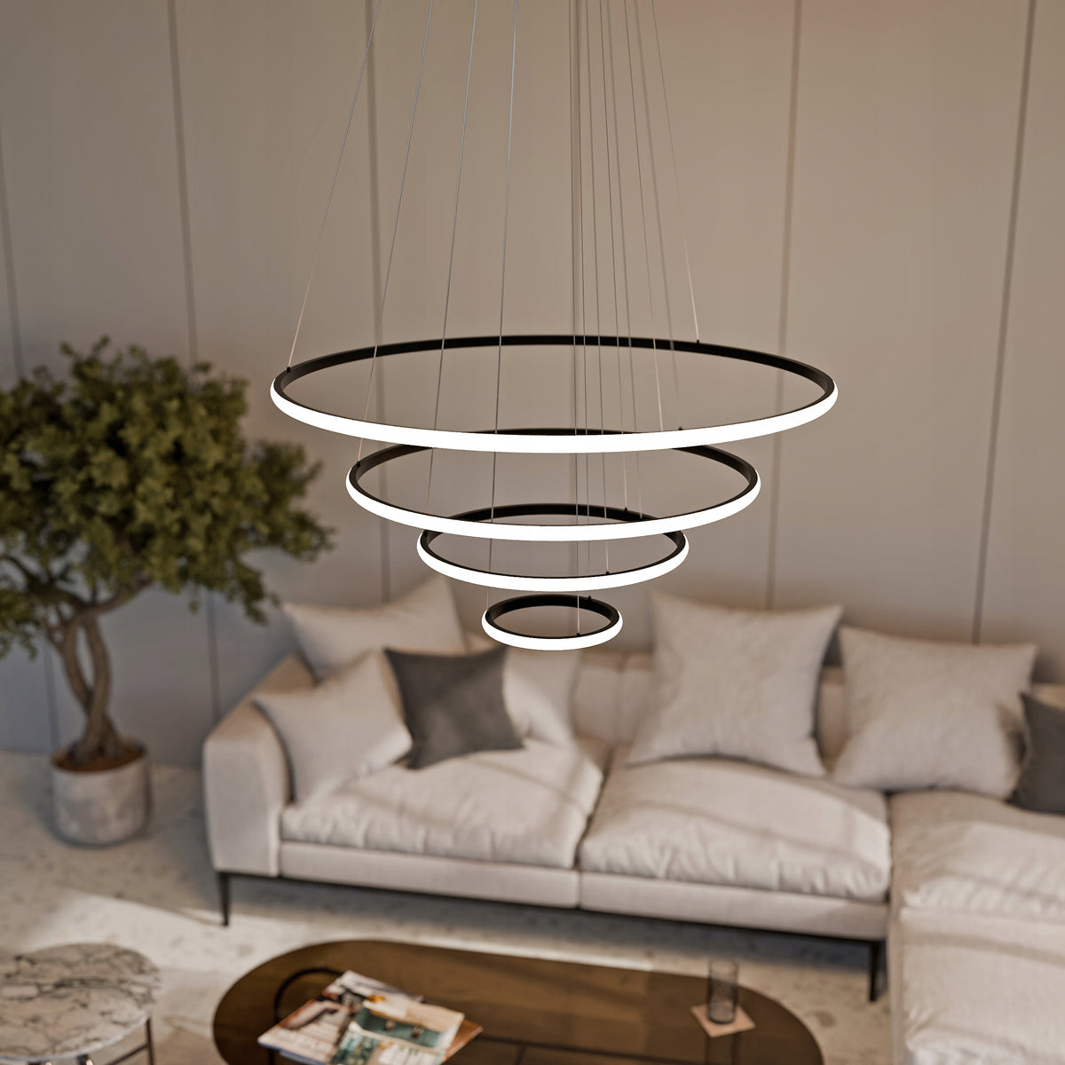 LED závěsné svítidlo 99 W, 7920 lm