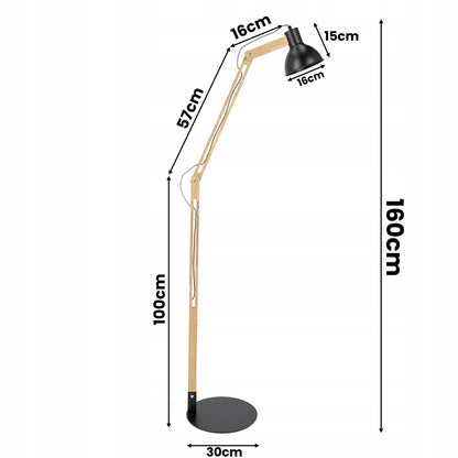 Stojací lampa E27, nastavitelná