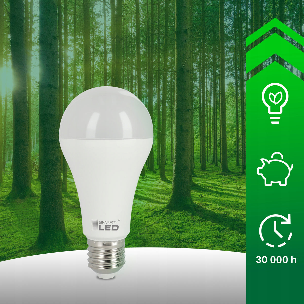 LED žárovka E27 230 V, 17 W, 1700 lm, 6000 K – studená bílá