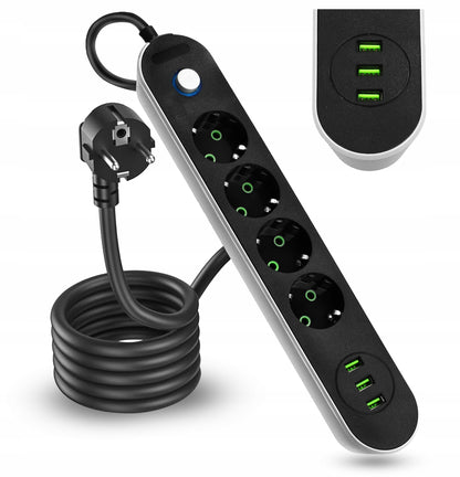 Prodlužovací kabel 230 V, 3 m, USB