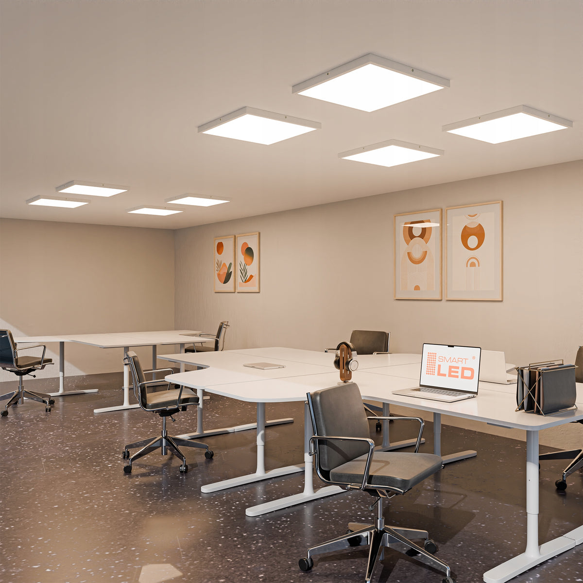Přisazený LED panel 40 W, 5200 lm, 60 × 60 cm