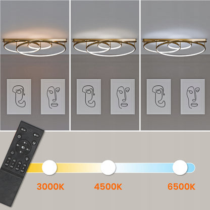 Zlaté designové stropní LED svítidlo 156 W, 14 040 lm, 3000/4000/6500 K, IP20