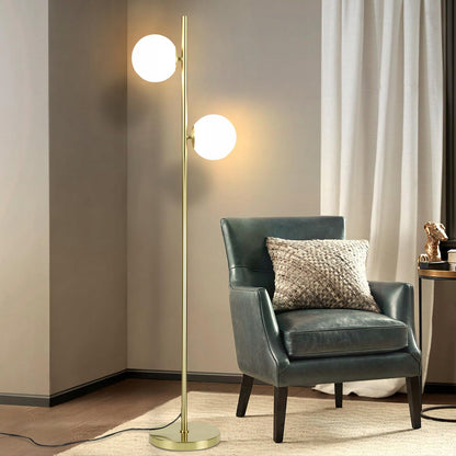 Zlatá stojací lampa G9