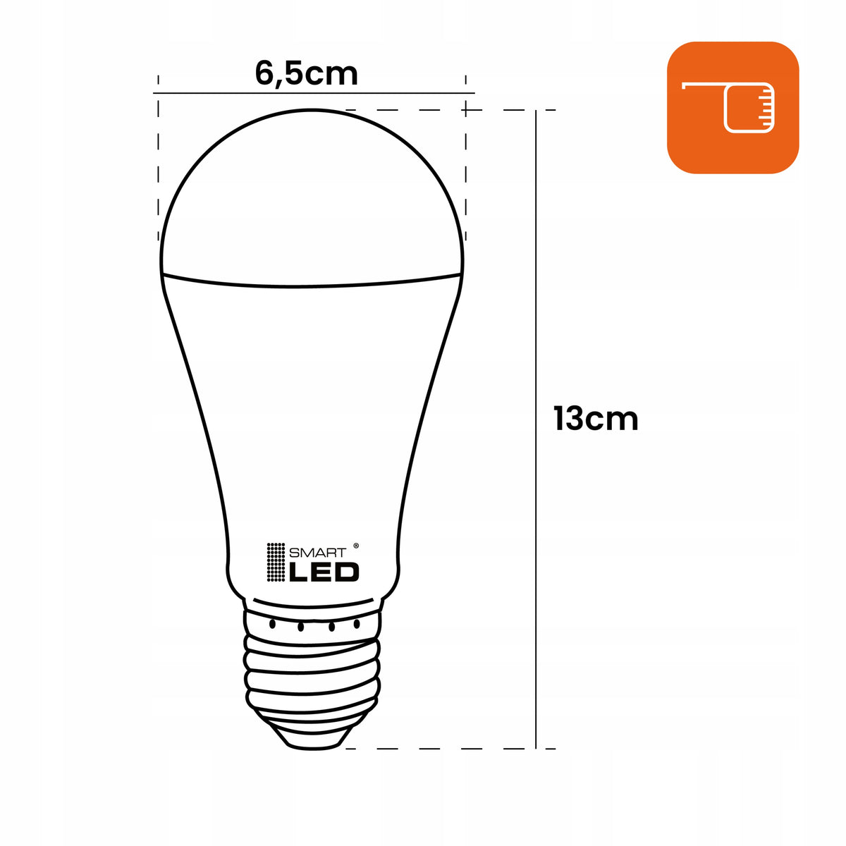 LED žárovka E27 230 V, 17 W, 1700 lm, 6000 K – studená bílá