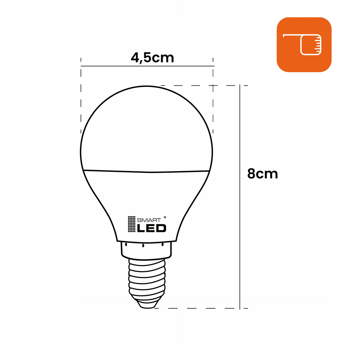 LED žárovka E14 3 W, 270 lm, 4500 K – neutrální bílá