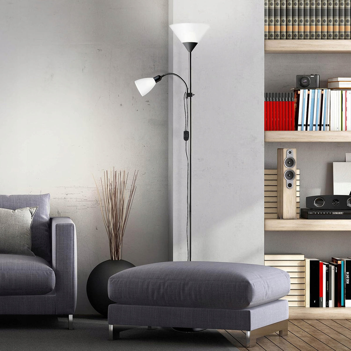 Stojací lampa E27, nastavitelná