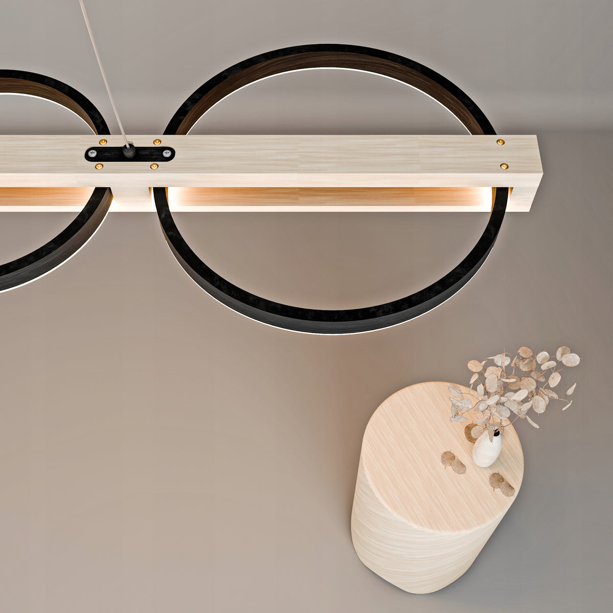 Bílé LED závěsné svítidlo – teplá bílá