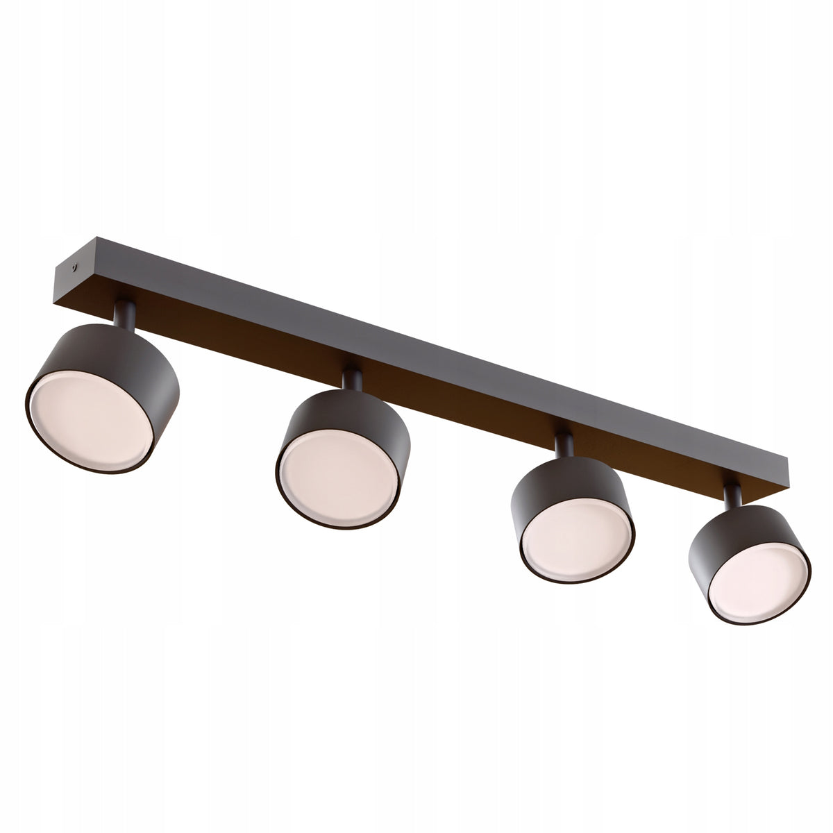 Černé přisazené bodové svítidlo GX53 60 cm, nastavitelné