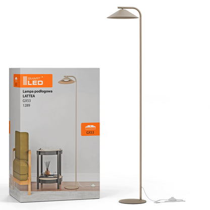 Béžová stojací lampa GX53