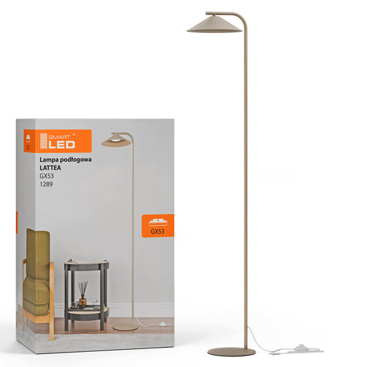 Béžová stojací lampa GX53