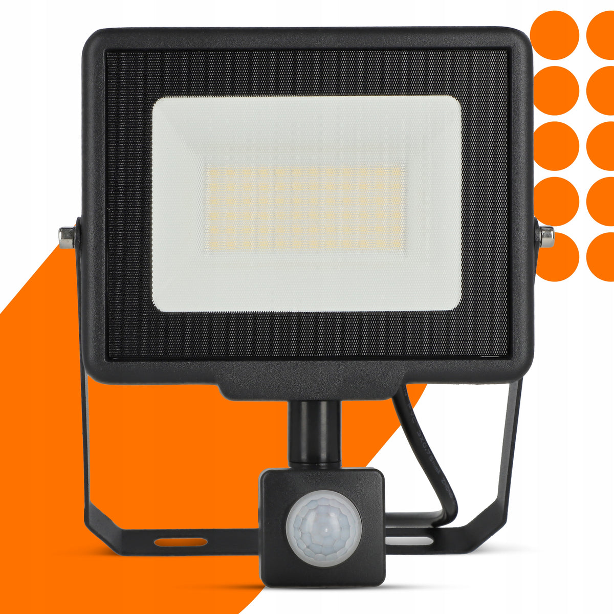 LED reflektor s PIR čidlem 50 W, 4000 lm, neutrální bílá 4500 K, IP65, 230 V
