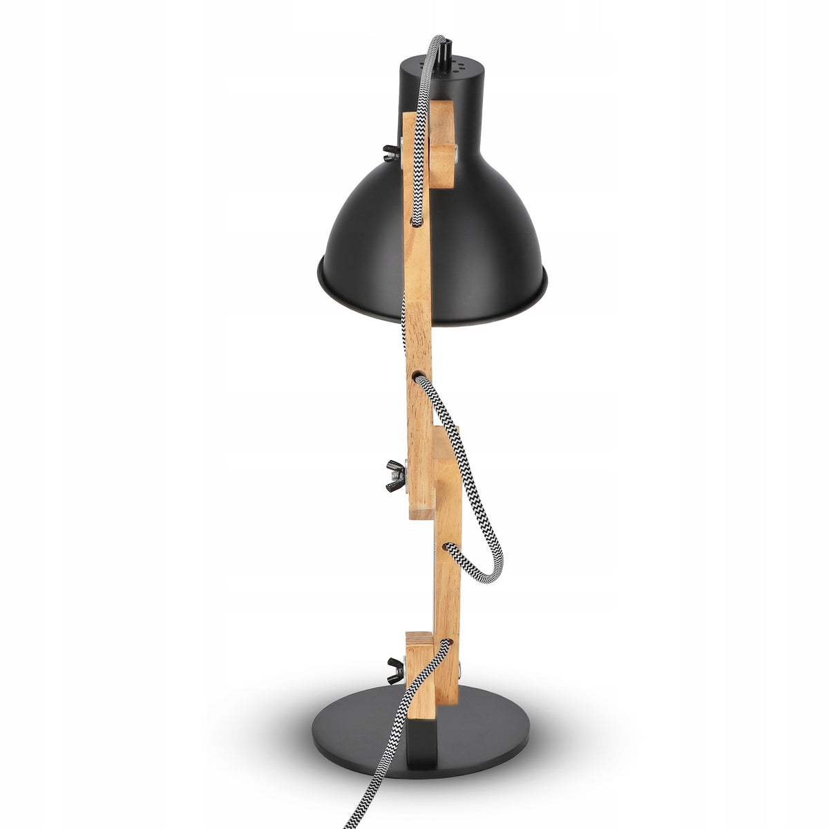 Černá stolní lampa E27 230 V, nastavitelná