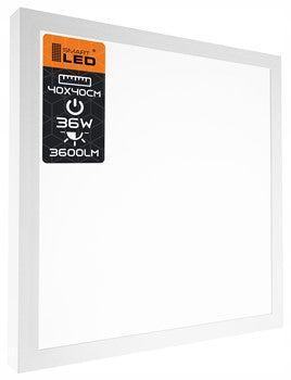 Bílý přisazený LED panel 36 W, 3600 lm, 40 × 40 CM