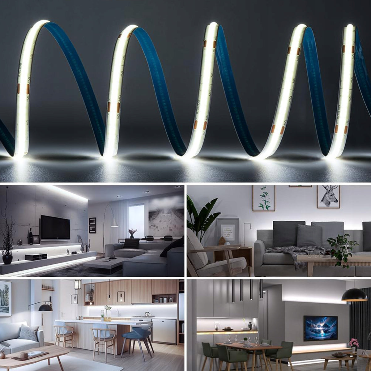 LED pásek 12 V, 40 W, 4000 lm, 5 m – studená bílá