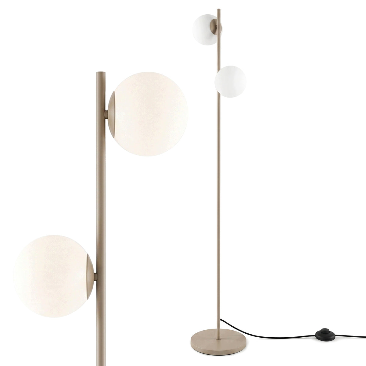 Béžová stojací lampa G9