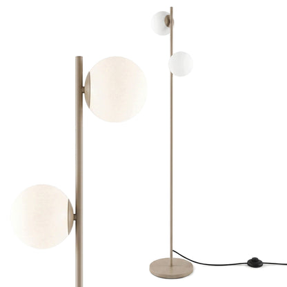 Béžová stojací lampa G9