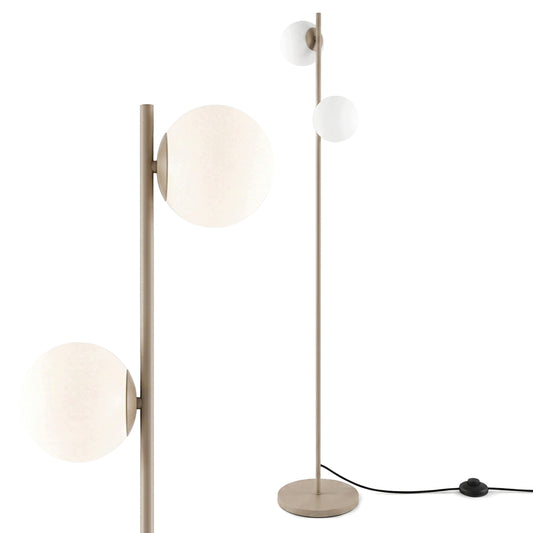 Béžová stojací lampa G9