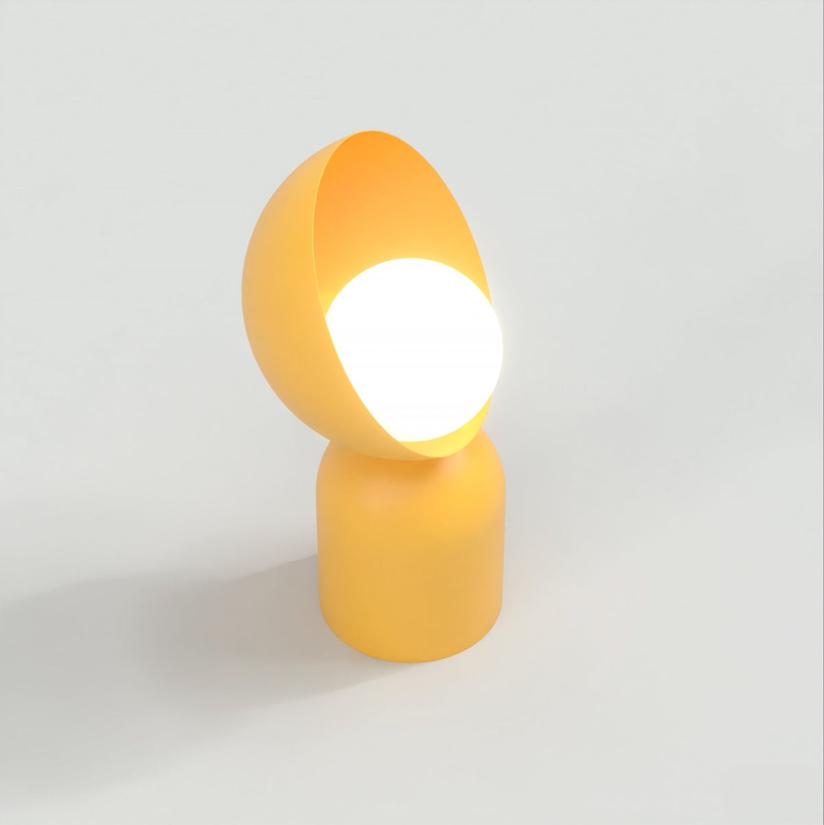 Stolní lampa BOTO LN1 – oranžová, bílé sklo