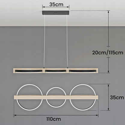 Bílé LED závěsné svítidlo – teplá bílá