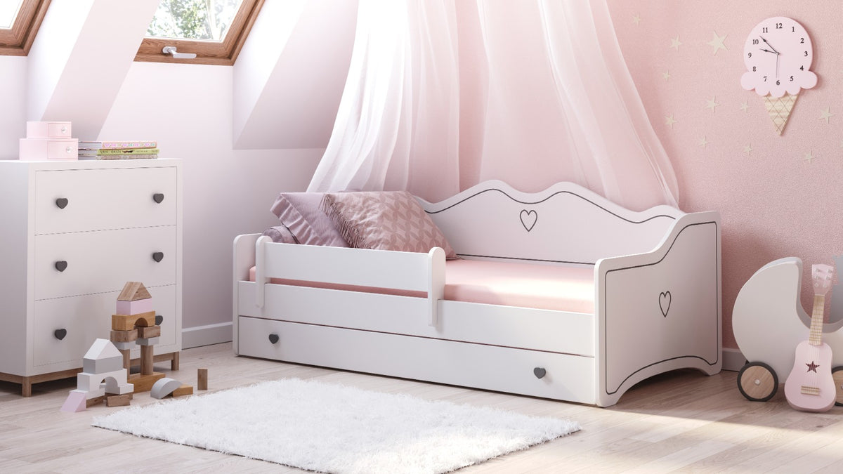 Dětská postel EMMA 140 × 70 cm – šedá