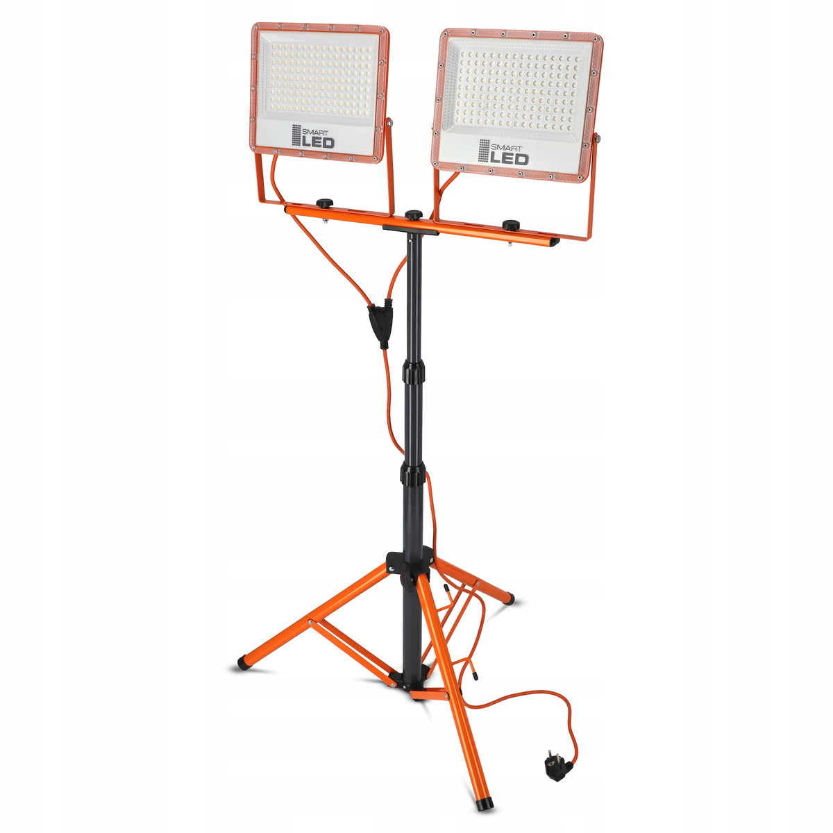 LED pracovní reflektor na stativu 2 × 100 W, 22 000 lm, neutrální bílá 4500 K, IP65