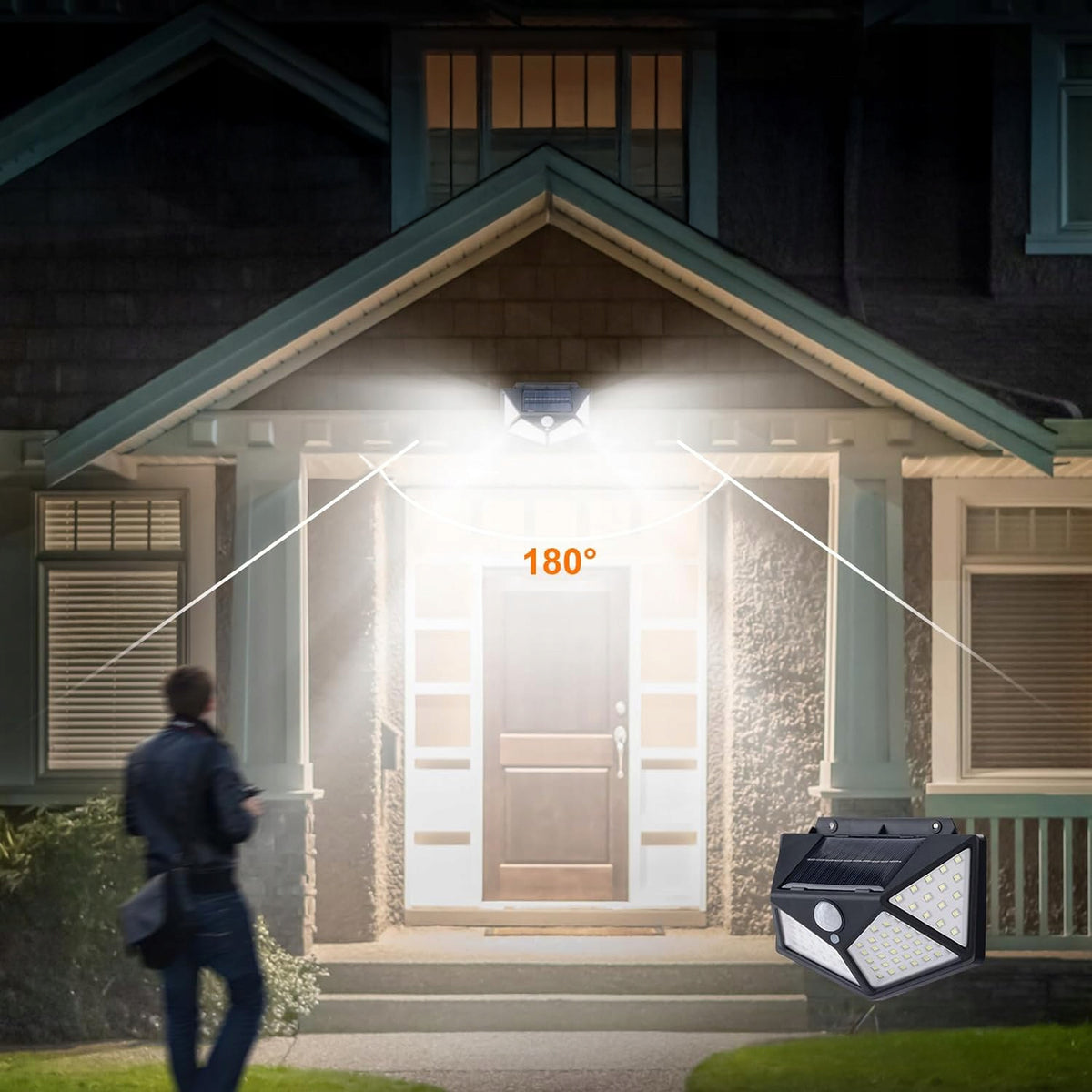 Solární LED reflektor 135 lm