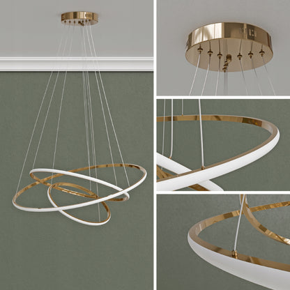 Zlaté kancelářské závěsné LED svítidlo 113 W