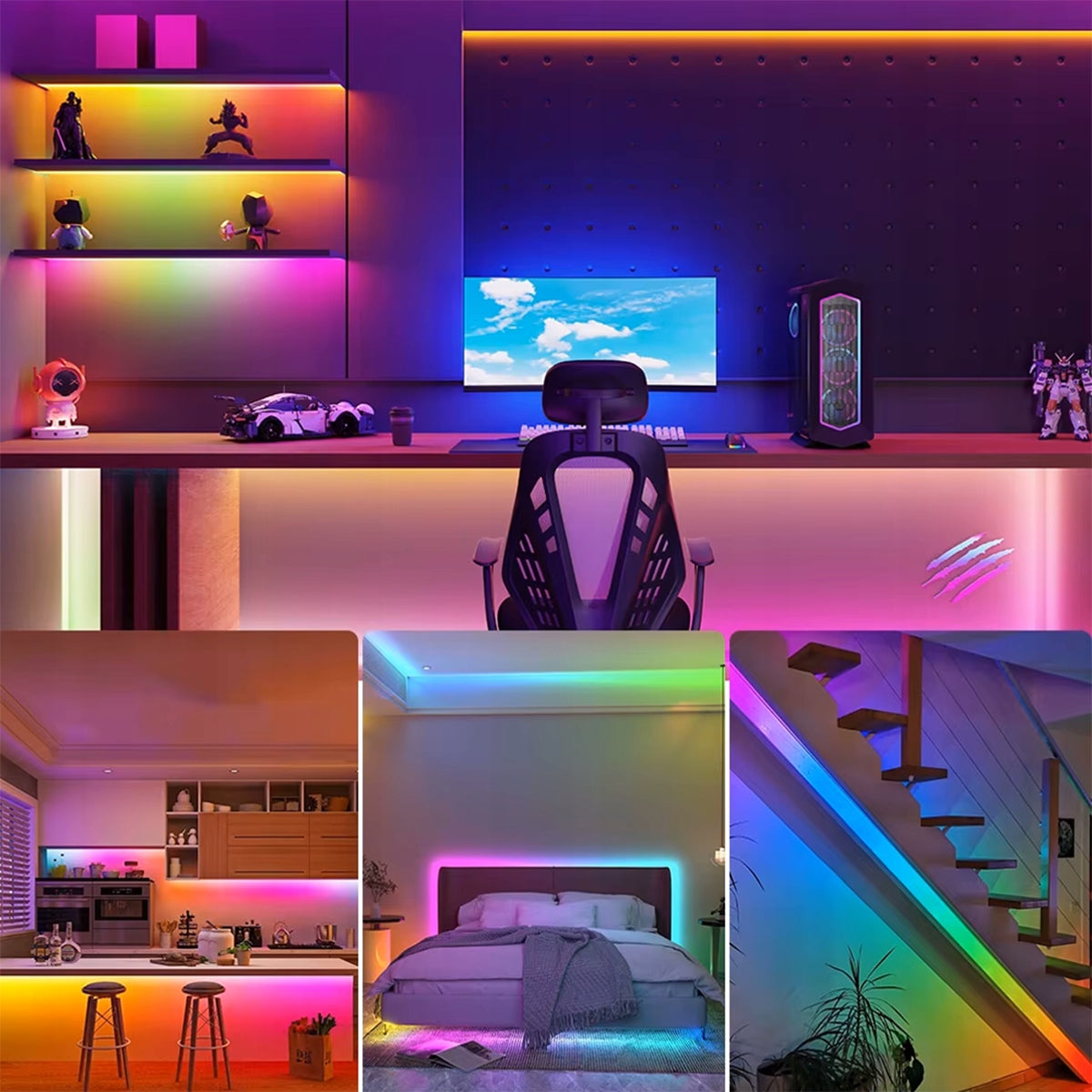 Bílý LED pásek 24 V, 5 m